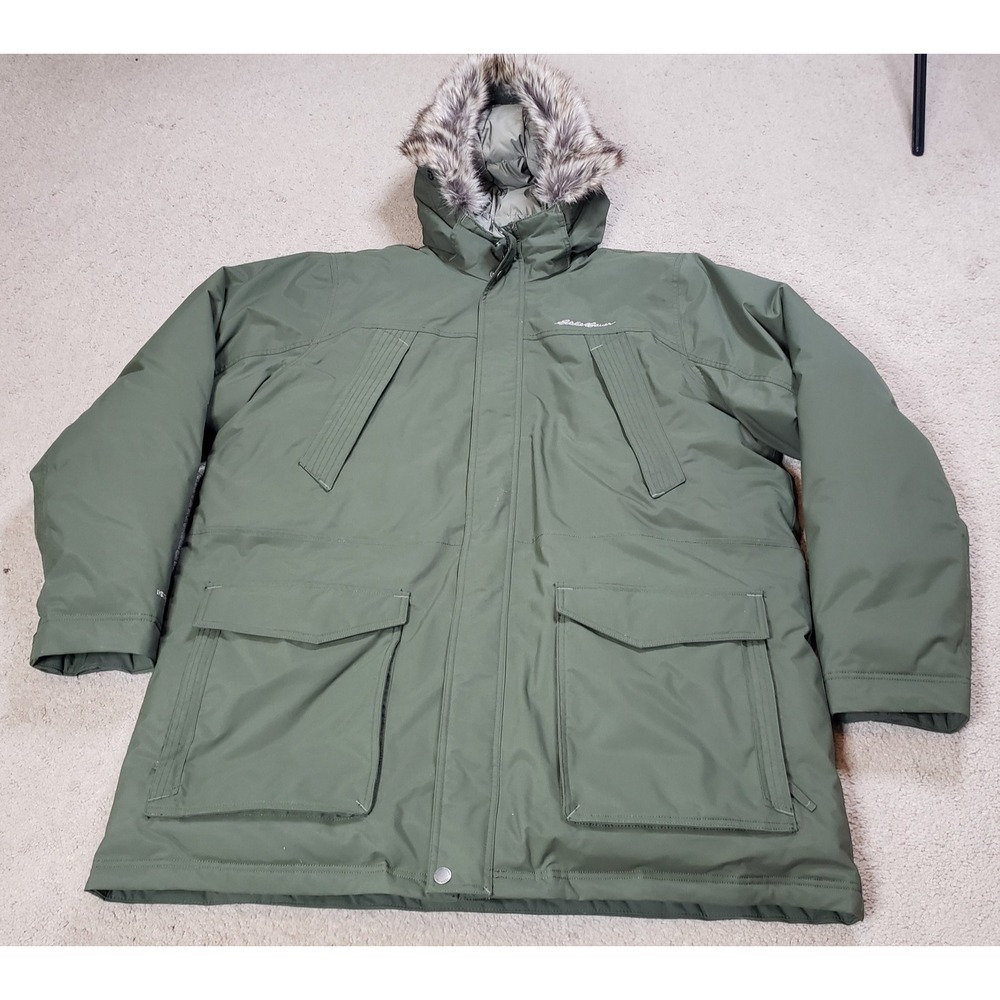 Eddie Bauer Mens Superior Down Parka Dark Loden (Green) 3XLT Weatheredge - Picture 3 of 16